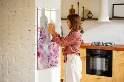 Piši briši tabla z motivom pomladnega cvetja