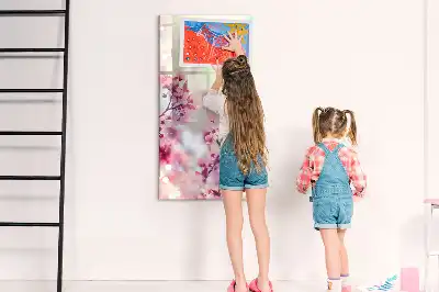 Piši briši tabla z motivom pomladnega cvetja