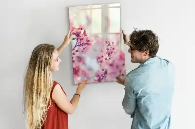 Piši briši tabla z motivom pomladnega cvetja