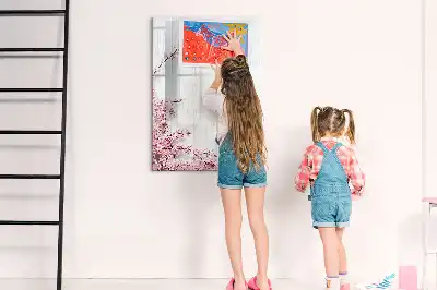 Piši briši tabla cvetje na lesu