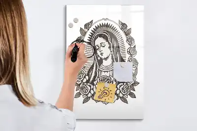 Piši briši tabla z motivom Device Marije iz Guadalupe