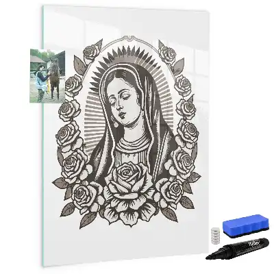 Piši briši tabla z motivom Device Marije iz Guadalupe