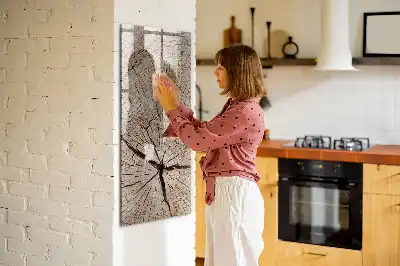 Piši briši tabla z motivom prečnega prereza debla