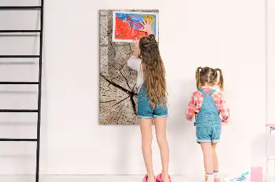 Piši briši tabla z motivom prečnega prereza debla