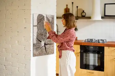 Piši briši tabla z motivom prečnega prereza debla