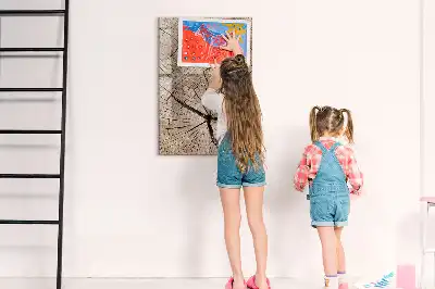Piši briši tabla z motivom prečnega prereza debla
