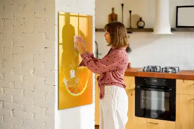 Pomarančni sok tabla piši briši