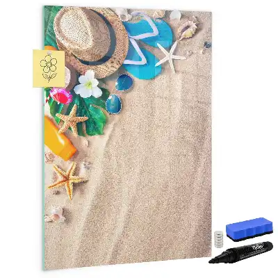 Piši briši tabla z motivom peščene plaže
