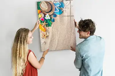 Piši briši tabla z motivom peščene plaže