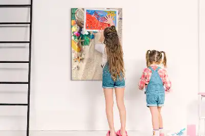 Piši briši tabla z motivom peščene plaže