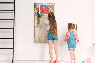Piši briši tabla z motivom peščene plaže