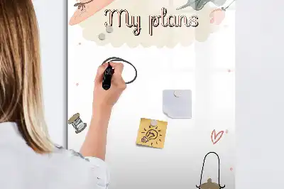 Tabla za pisanje in brisanje moji načrti