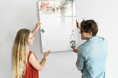 Tabla za pisanje in brisanje moji načrti