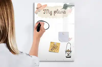 Tabla za pisanje in brisanje moji načrti