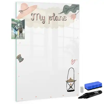 Tabla za pisanje in brisanje moji načrti