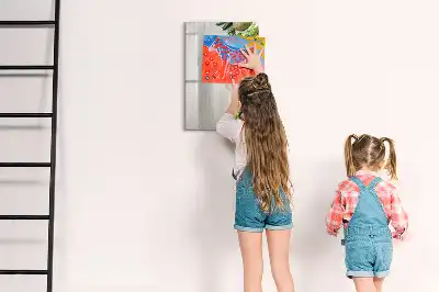 Piši briši tabla z motivom zelenjave na leseni podlagi