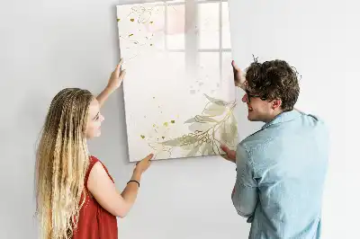 Piši briši tabla z motivom zlate abstrakcije zelenjave