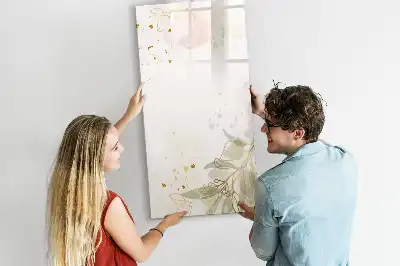 Piši briši tabla z motivom zlate abstrakcije zelenjave
