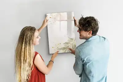 Piši briši tabla z motivom zlate abstrakcije zelenjave