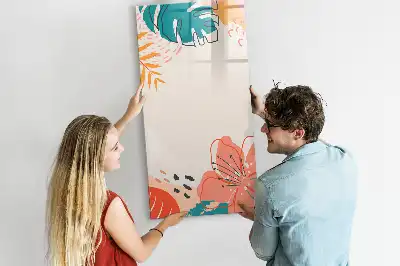 Piši briši tabla motiv poletna cvetlica