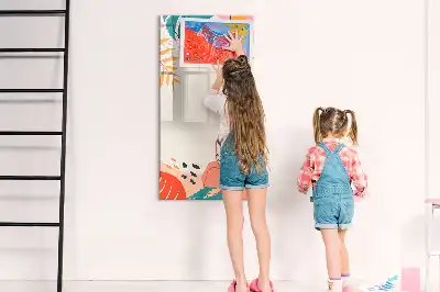 Piši briši tabla motiv poletna cvetlica