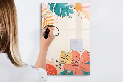 Piši briši tabla motiv poletna cvetlica