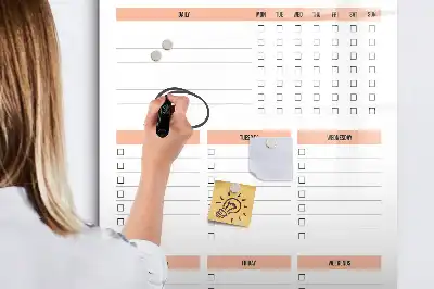 Piši briši tabla seznam za čiščenje