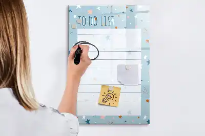Piši briši tabla za seznam opravil