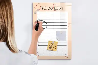 Tabla piši briši seznam opravil