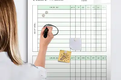 Piši-briši tabla tabela za hišna opravila