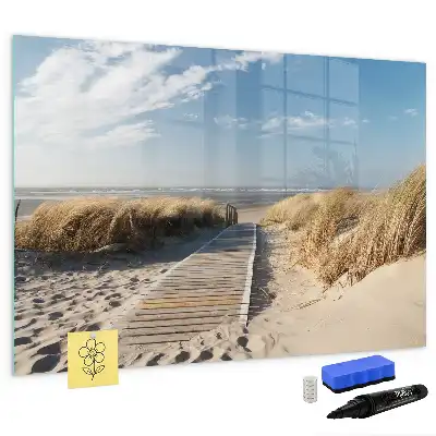 Magnetna tabla za risanje motiv pogled na plažo