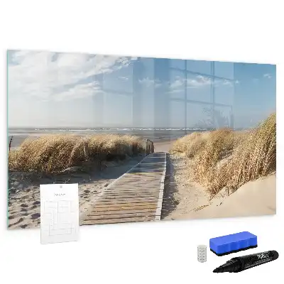 Magnetna tabla za risanje motiv pogled na plažo