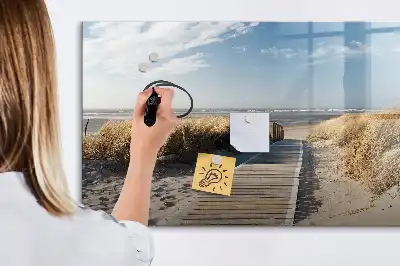 Magnetna tabla za risanje motiv pogled na plažo