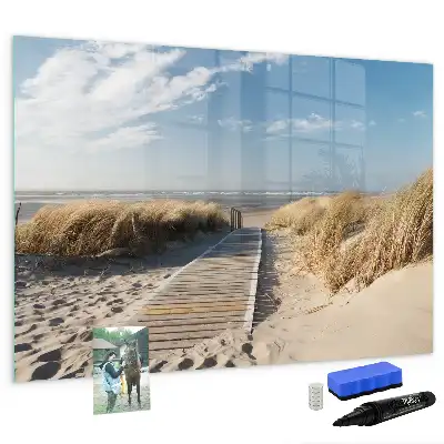Magnetna tabla za risanje motiv pogled na plažo