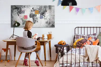 Zemljevid sveta magnetna tabla za pisanje in brisanje