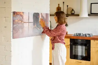 Magnetna tabla piši-briši z videzom dekorativnega marmorja