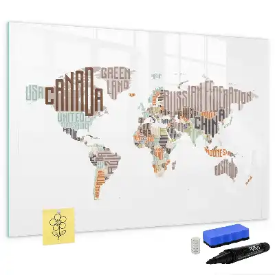 Magnetna tabla za risanje z motivom barvitih črk