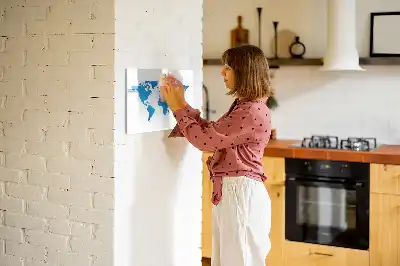 Magnetna tabla Zemljevid sveta piši briši izvedba