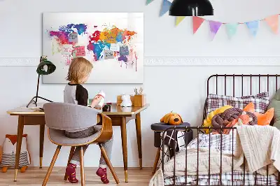 Magnetna tabla za risanje z motivom zemljevida sveta