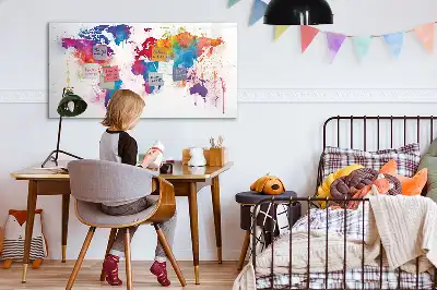 Magnetna tabla za risanje z motivom zemljevida sveta