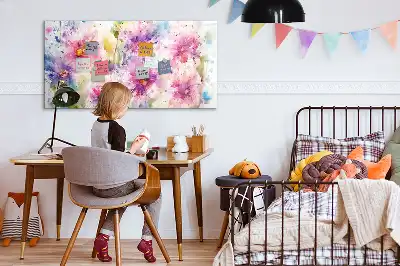 Magnetna tabla za risanje z motivom poslikanega cvetja