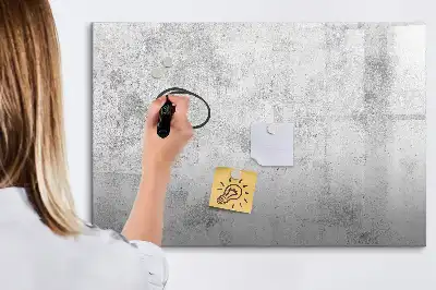 Magnetna bela tabla piši-briši v videzu betonske stene