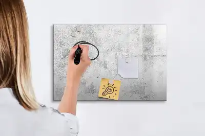Magnetna bela tabla piši-briši v videzu betonske stene