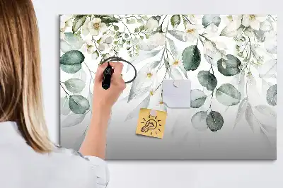 Magnetna tabla piši briši z motivom rastlin narave
