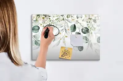 Magnetna tabla piši briši z motivom rastlin narave