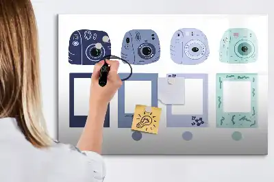 Magnetna tabla za risanje z motivom polaroidnih okvirjev