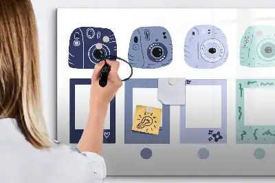 Magnetna tabla za risanje z motivom polaroidnih okvirjev