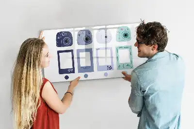 Magnetna tabla za risanje z motivom polaroidnih okvirjev