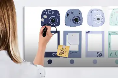 Magnetna tabla za risanje z motivom polaroidnih okvirjev