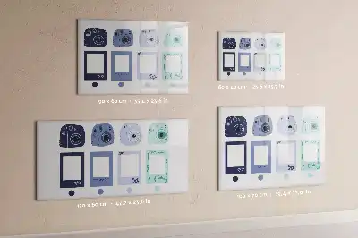 Magnetna tabla za risanje z motivom polaroidnih okvirjev